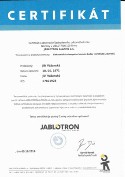 Certifikát Jablotron
